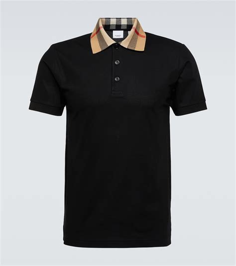 burberry polo t shirt black|Burberry polo shirts men's price.